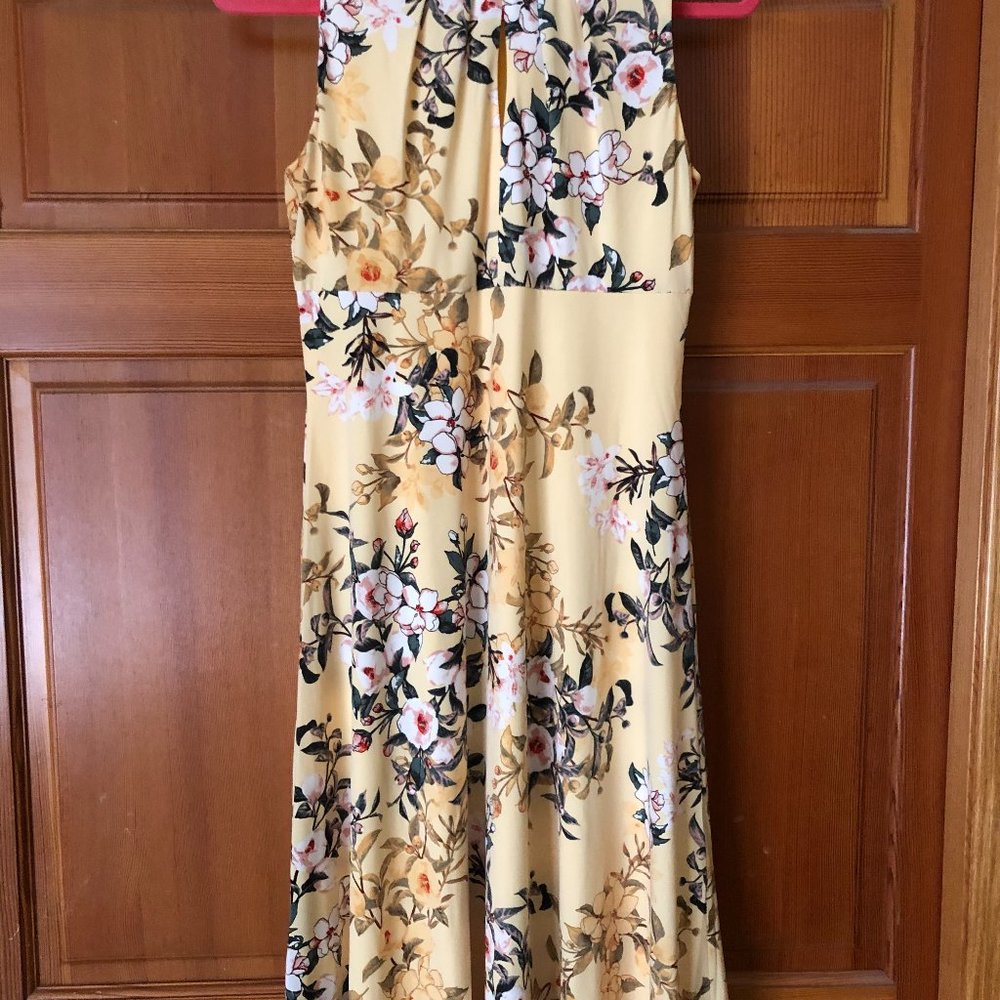 London Times Yellow Floral Dress